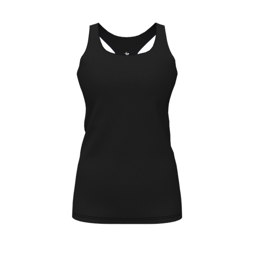 [FT0TRBBK-FYS-LOGO2] Decker Racerback Tank Top (Female Youth S, Black, Logo 2)