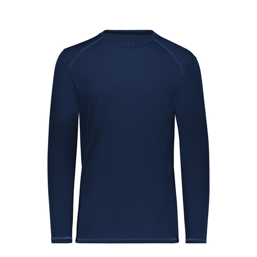 [6845.065.S-LOGO2] Men's SoftTouch Long Sleeve (Adult S, Navy, Logo 2)