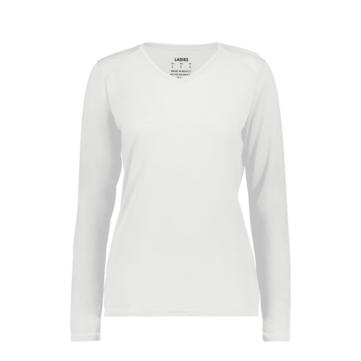 [6847.005.XS-LOGO1] Women's SoftTouch Long Sleeve (Female Adult XS, White, Logo 1)