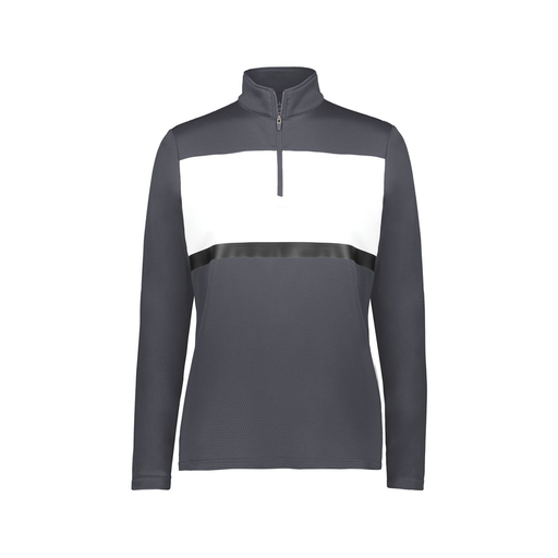 [222791.F52.XS-LOGO3] Ladies Bold 1/4 Zip Pullover (Female Adult XS, Gray, Logo 3)