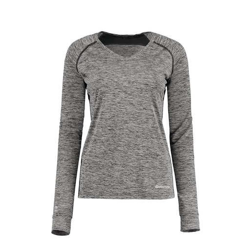 [222770.K94.XS-LOGO2] Ladies Electric Long Sleeve Shirt (Female Adult XS, Black, Logo 2)