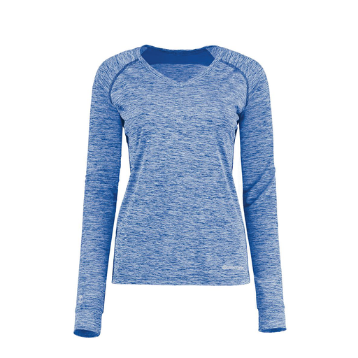 [222770.U55.XS-LOGO3] Ladies Electric Long Sleeve Shirt (Female Adult XS, Royal, Logo 3)