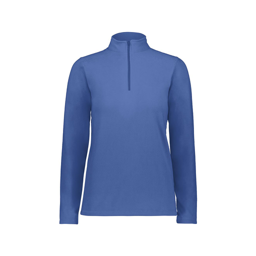 [6864.060.XS-LOGO1] Ladies MicroFleece 1/4 Zip Pullover (Female Adult XS, Royal, Logo 1)