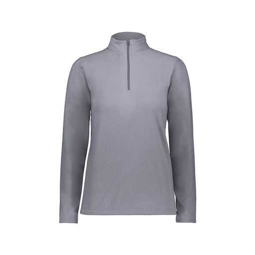 [6864.059.XS-LOGO2] Ladies MicroFleece 1/4 Zip Pullover (Female Adult XS, Gray, Logo 2)