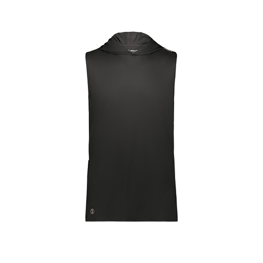 [222590.080.XS-LOGO2] Men's CoolDry Sleeveless Hoodie (Adult XS, Black, Logo 2)