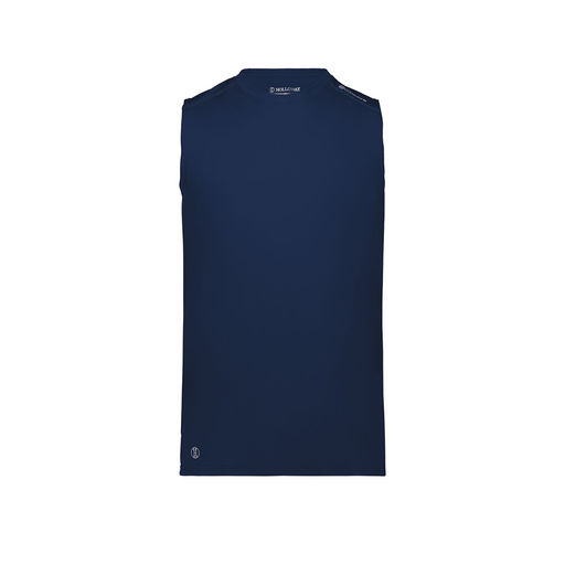 [222593.065.S-LOGO1] Men's CoolDry TankTop (Adult S, Navy, Logo 1)