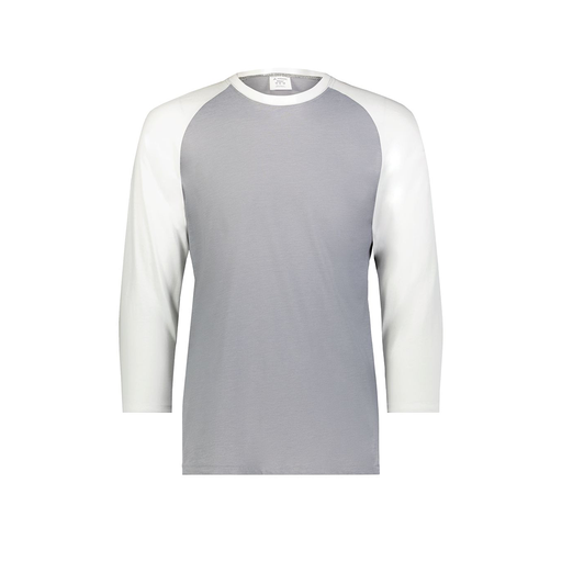 [6879.74S.S-LOGO3] Men's Vintage 3/4 Sleeve T-Shirt (Adult S, White, Logo 3)
