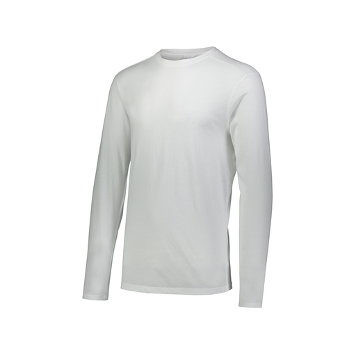 [3075.005.XS-LOGO2] Men's LS Ultra-blend T-Shirt (Adult XS, White, Logo 2)