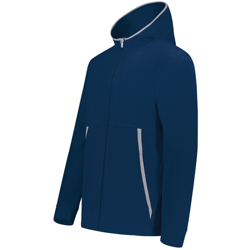 [6858.065.XS-LOGO1] Men's Chill Full Zip Fleece (Adult XS, Navy, Logo 1)