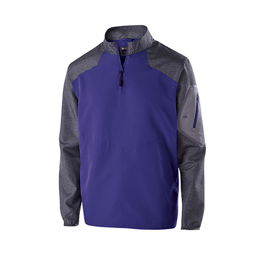 [229155.H68.XS-LOGO3] Men's Raider LS Pullover (Adult XS, Purple, Logo 3)