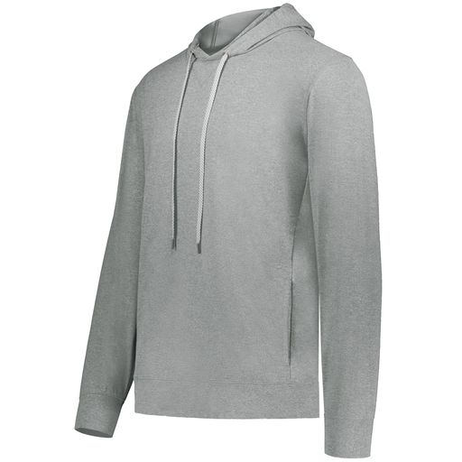 [222598.E83.S-LOGO1] Men's Ventura Thin Knit Hoodie (Adult S, Silver, Logo 1)