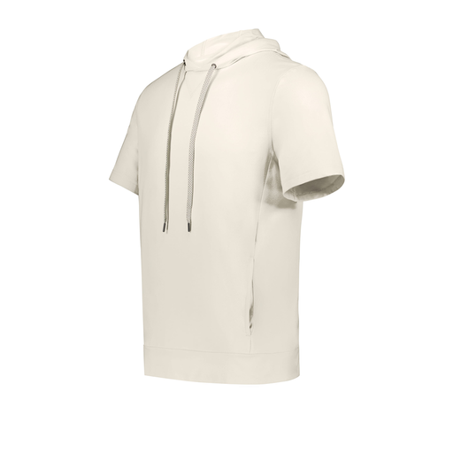 [222505.907.S-LOGO3] Men's Venturs Soft Knit Short Sleeve Hoodie (Adult S, White, Logo 3)