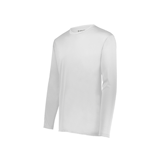 [222823.005.S-LOGO1] Youth LS Smooth Sport Shirt (Youth S, White, Logo 1)