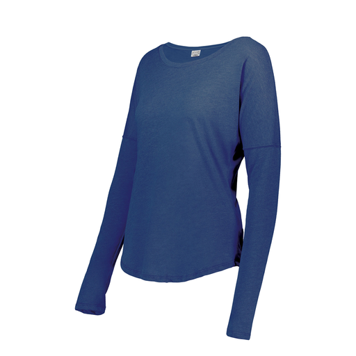 [FTLCUBRY-FAXS-LOGO1] Decker Women's Tri-Blend T-Shirt - Long Sleeve (Female Adult XS, Royal, Logo 1)