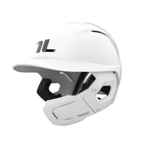 [34100023M02202] Potenza Batting Helmet with Jaw Flap (XS/S, Matte White, Right-Handed)